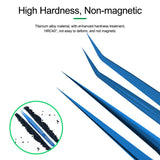 RELIFE RT-11D RT-15D Titanium Alloy Tweezers Maintenance Tools Precision Curved Straight Tweezer Cell Mobile Phone Repair Tools