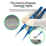 RELIFE RT-11D RT-15D Titanium Alloy Tweezers Maintenance Tools Precision Curved Straight Tweezer Cell Mobile Phone Repair Tools