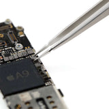 2UUL TW01 Hand Finish 3D Straight Head Tweezer Anti-static Forceps Precision Mobile Phone Mainboard Motherboard Repair Tweezers