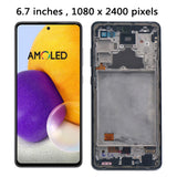 Ersatz-AMOLED-LCD-Display mit Touchscreen und Rahmen für Samsung Galaxy A72 A725 A726 4G/5G SM-A725F A725B A726B
