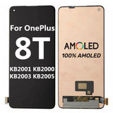Reemplazo para OnePlus 8T 5G KB2001 KB2000 KB2003 Pantalla AMOLED montaje de pantalla táctil negro probado piezas de reparación OEM