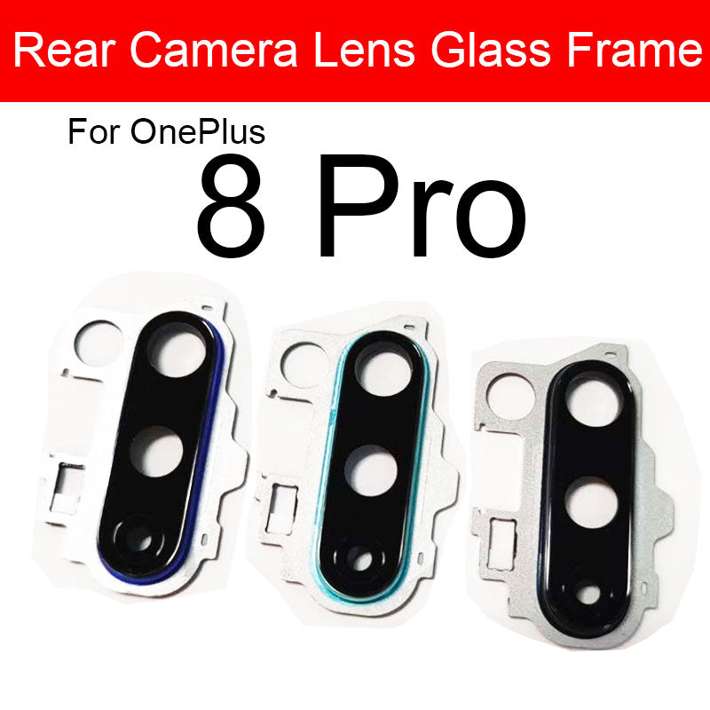 2 Vetri Per Fotocamera Posteriore OnePlus 8T Con Kit Di Riparazione - Ricambio Originale HD