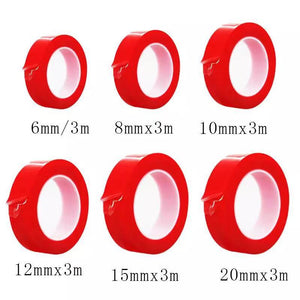Red Tape Double Sided Strong Adhesive Mobile Phone Screen Repair Sticker 6mm 8mm 10mm 12mm 15mm 20mm Glue