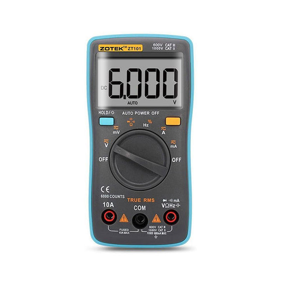 Multimètre Numérique Kethvoz TRMS 6000 Compte AC DC Ampèremètre Avec APP & NCV Mesure Précise Tension Courant Ohm Capacité Continuité Fréquence Diode Transistor HFE Temp