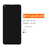 Replacement For Xiaomi Mi 11 Lite 5G M2101K9AG AMOLED LCD Display Touch Screen Assembly
