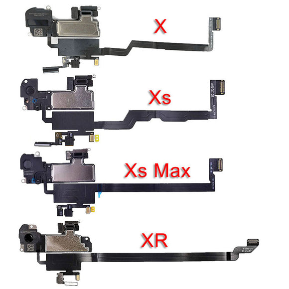 Original Earpiece Flex Cable for iPhone X XS MAX XR Ear Sound Speaker Ear Piece Proximity Light Sensor Assembly Replacement Parts