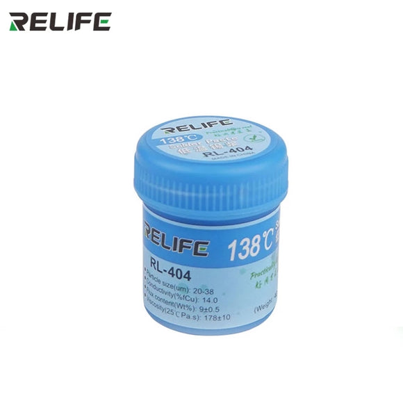 RELIFE RL-404 Solder Flux Lead-free Low Temperature 138 Tin Paste 