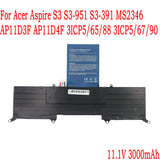 Replacement For Acer Aspire S3-391-9813 AP11D3F AP11D4F Laptop Battery