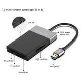 USB 3.0 Multi Functional Card Reader 6 in 1 HUB For XQD CF SD TF