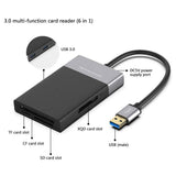 USB 3.0 Multi Functional Card Reader 6 in 1 HUB For XQD CF SD TF