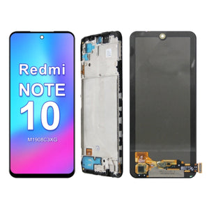 Replacement AMOLED LCD Display Touch Screen With Frame for Xiaomi Redmi Note 10 4G M2101K7AG M2101K7AI Redmi Note 10S M2101K7BG M2101K7BNY
